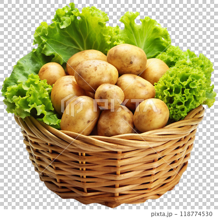 potatoes in a basket 118774530