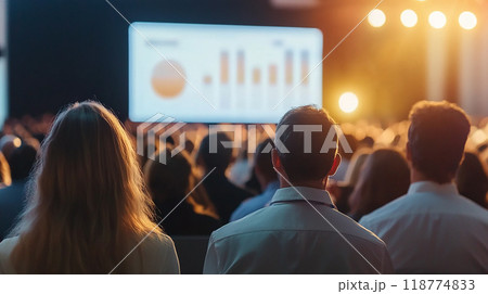 プレゼンテーションを視聴する観客 118774833