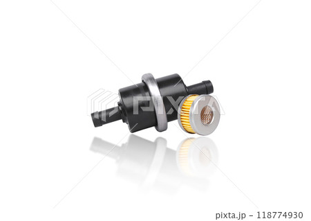 LPG gas filter of car , CNG or NGV gas filter isolated on white background LPG gas filter of car , CNG or NGV gas filter isolated on white background 118774930