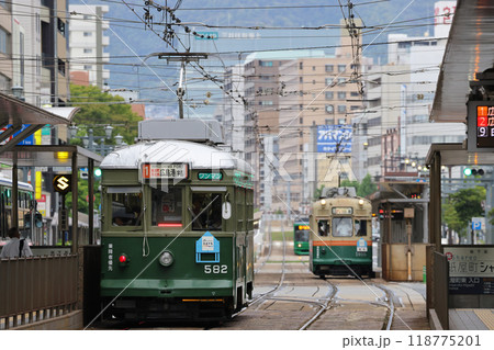 広島電鉄 路面電車 50  570形 582号　紙屋町東 118775201