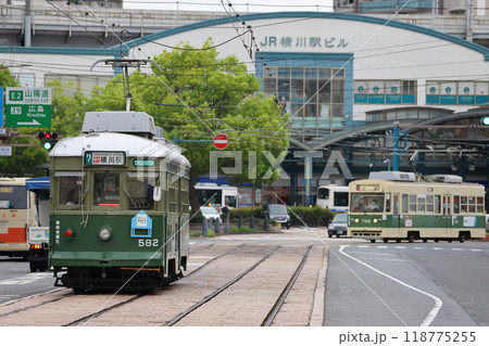 広島電鉄 路面電車 52  570形 582号　横川一丁目～横川駅 118775255