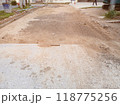 repair works concrete road construction outdoor 118775256