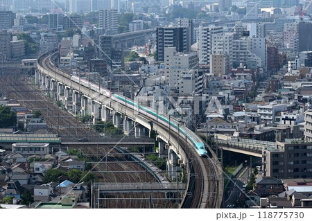 JR東日本新幹線 王子駅北側 トレインビュースポットからの俯瞰 JR東日本新幹線 王子駅北側 トレインビュースポットからの俯瞰 118775730