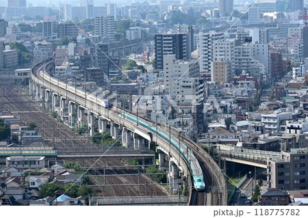 JR東日本新幹線　王子駅北側　トレインビュースポットからの俯瞰 118775782