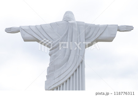 statue of Jesus Christ in Truskavets, back view 118776311