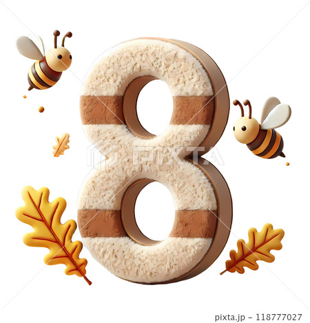 3d number eight 118777027
