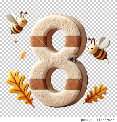 3d number eight 118777027