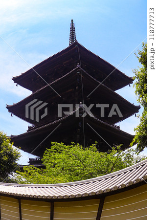 【京都風景】魚眼で見た東寺の五重塔 118777713