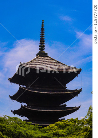 【京都風景】魚眼で見た東寺の五重塔 【京都風景】魚眼で見た東寺の五重塔 118777720