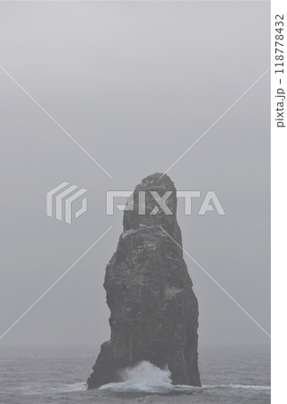 伊豆諸島の最南端　孤高のゴジラ　孀婦岩遠景 118778432