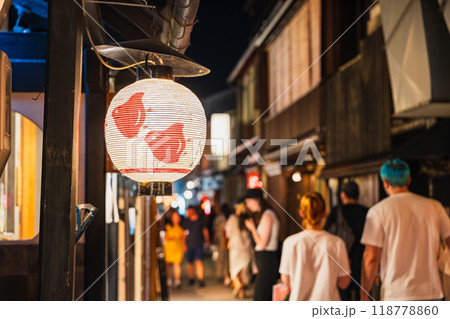 京都 夜の先斗町 京都 夜の先斗町 118778860
