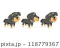 Set of vector cartoon character cute dog 118779367