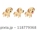 Set of vector cartoon character cute labrador retriever dog 118779368
