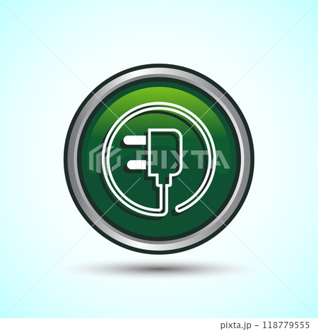 Electricity, Power, Plug Icon Design Illustration, Icon For Web and mobile application 118779555