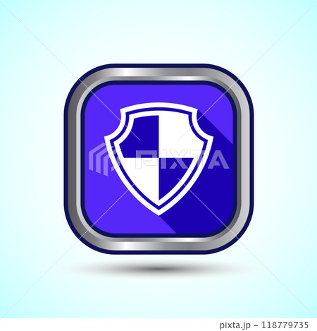 Shield Icon Button Design Illustration. Security, Protection Icon 118779735
