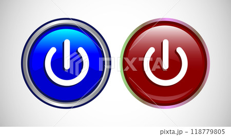 Start icon power button design illustration 118779805