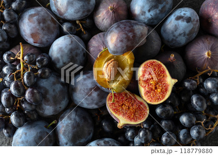 Juicy fresh blue fruits. Juicy fresh blue fruits. 118779880