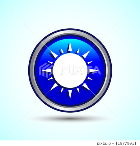 Sun Icon Button Design Illustration, Sunlight Sign 118779911