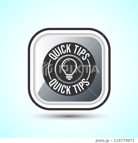 Tips Icon Button Design Illustration Tips And Tricks 118779971