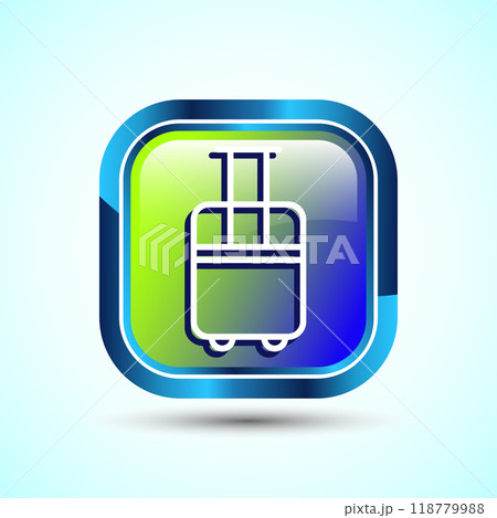Luggage Icon Button Design Illustration. Travel Baggage Icon Luggage Icon Button Design Illustration. Travel Baggage Icon 118779988