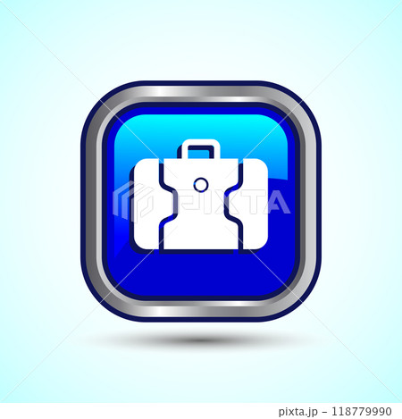 Luggage Icon Button Design Illustration. Travel Baggage Icon 118779990
