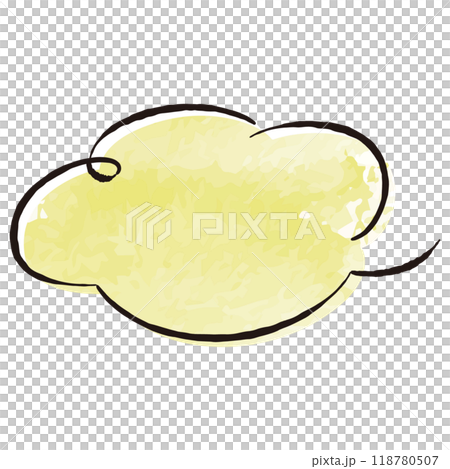 雲形手繪語音氣泡水彩向量插畫 118780507