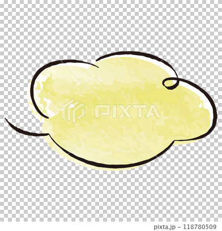 雲形手繪語音氣泡水彩向量插畫 118780509