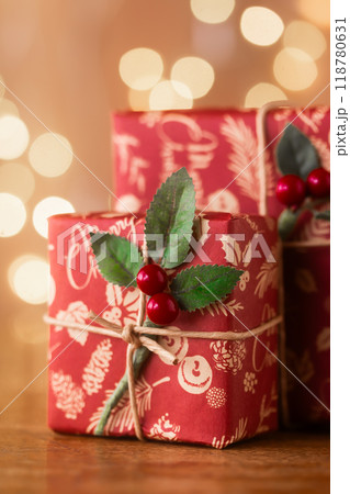キラキラしたクリスマスプレゼント キラキラしたクリスマスプレゼント 118780631