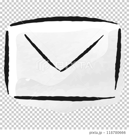 Stylish watercolor vector illustration of email (letter) 118780666