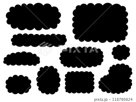 もこもこした黒のフレームセット 118780824