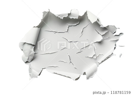 burnt holes in white paper with realistic burnt edges, isolated on a white background. burnt holes in white paper with realistic burnt edges, isolated on a white background. 118781159