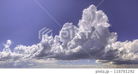 charming colorful clouds in the sky in evening charming colorful clouds in the sky in evening 118781292