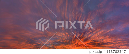 charming colorful clouds in the sky in evening charming colorful clouds in the sky in evening 118782347