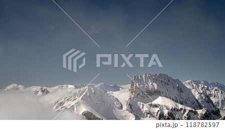 beautiful lake and mountain Grappelensee, Switzerland 118782597