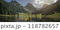 beautiful mountain and lake Switzerland 118782657