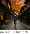 秋の京都のロボット 118782703