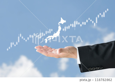 日本の株価の上昇イメージ 日本の株価の上昇イメージ 118782862