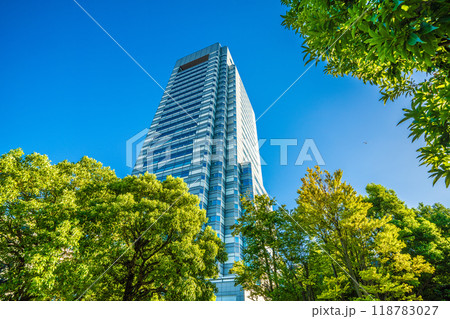 日本の東京都市景観 9月。世田谷ビジネススクエアタワー棟(GMOインターネットTOWER)などを望む 日本の東京都市景観 9月。世田谷ビジネススクエアタワー棟(GMOインターネットTOWER)などを望む 118783027