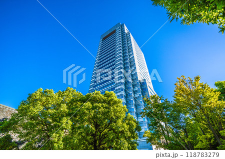 日本の東京都市景観 9月。世田谷ビジネススクエアタワー棟（GMOインターネットTOWER）などを望む 118783279