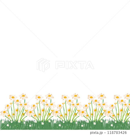 frame of flowers seamless pattern with birds and flowers 118783426