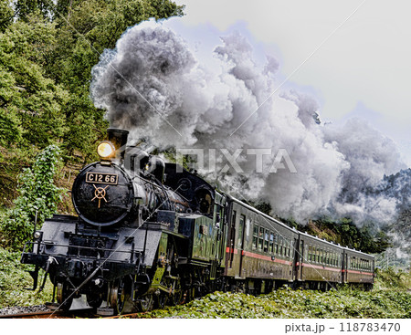 真岡鉄道の蒸気機関車 118783470