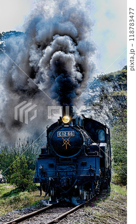 真岡鉄道の蒸気機関車 118783477