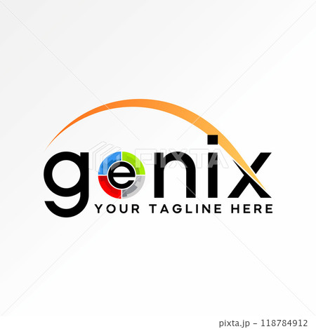 Logo design graphic concept creative premium vector stock initial O font business data driven performance latter Genix word. Related typography genius 118784912