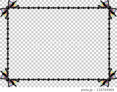 パール、石、リボンF、三色9虹濃 118784969
