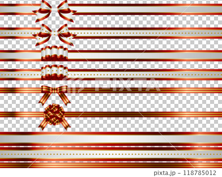 Ribbon, knot variations 2-3, three colors, red 118785012