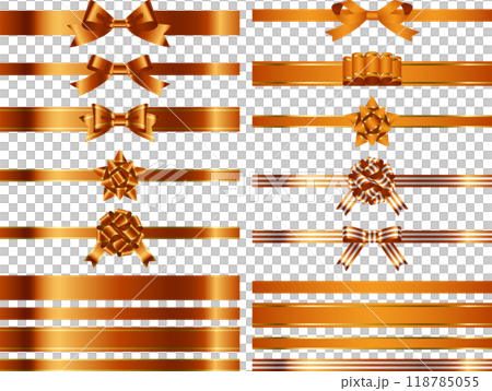 Ribbon, knot variation 1-9 Orange 118785055