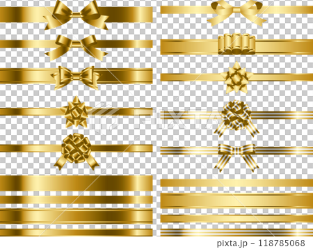 Ribbon, knot variation 1-1 gold 118785068