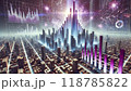 高層ビルから見える都市データ風景5 118785822