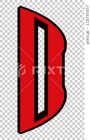 3D rendered illustration. Decorative glowing letter. Custom art font. 3D rendered illustration. Decorative glowing letter. Custom art font. 118785857