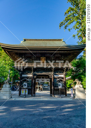 滋賀県近江八幡市宮内町　日牟禮八幡宮（近江八幡市名由来神社）　楼門　（近江商人の信仰） 118785930